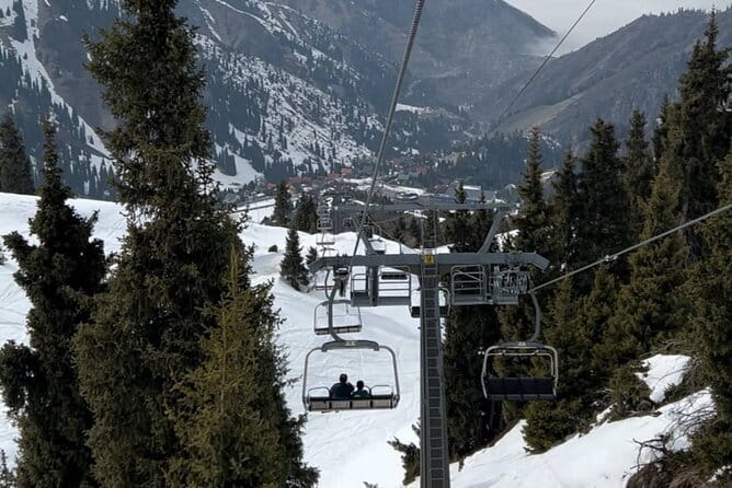 Almaty city, Medeu, Shymbulak, Green Bazaar,Panfilov & Cathedral - Riding Up to Shymbulak at 3,200 Meters