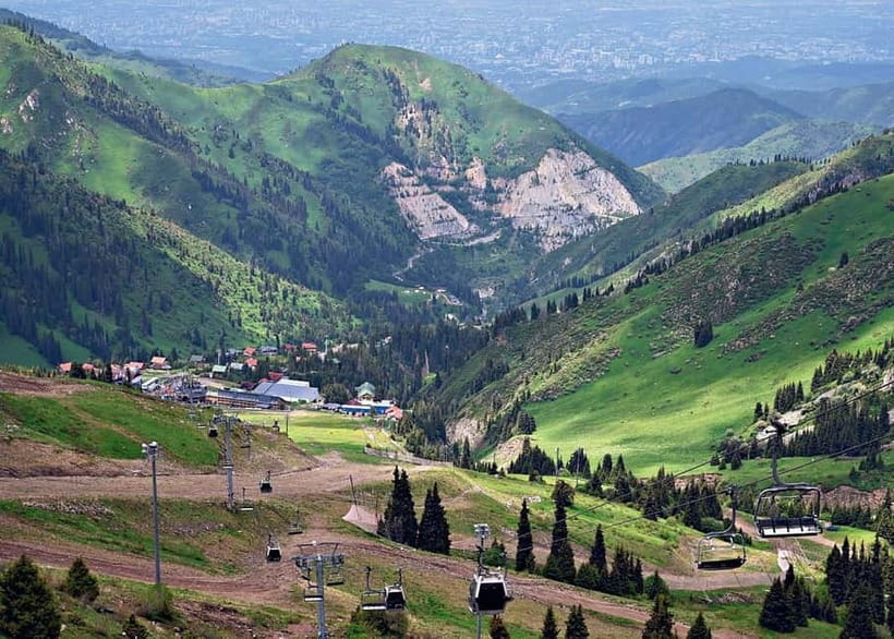 Almaty Highlights Guided Tour - The cable car from Medeu to Shymbulak